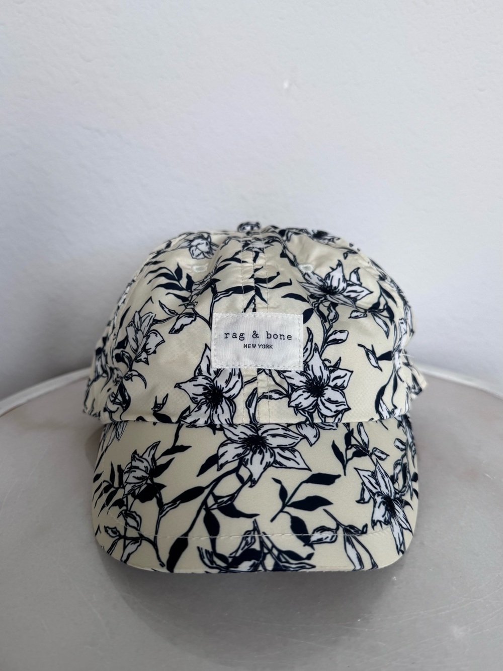rag & bone Cream and Black Floral Cap NWOT
